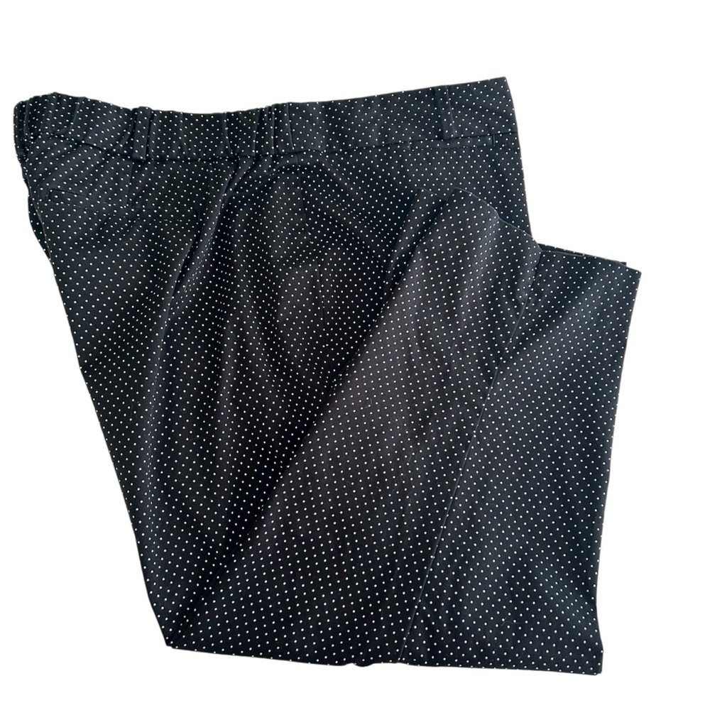 Talbots Signature Crop Pants Black White Dot 18W Petite - Picture 2 of 16